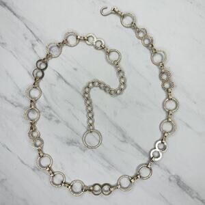 Gold Chain Link Belt XS/S ✨ Lightweight Textured Metal Adjustable 💛